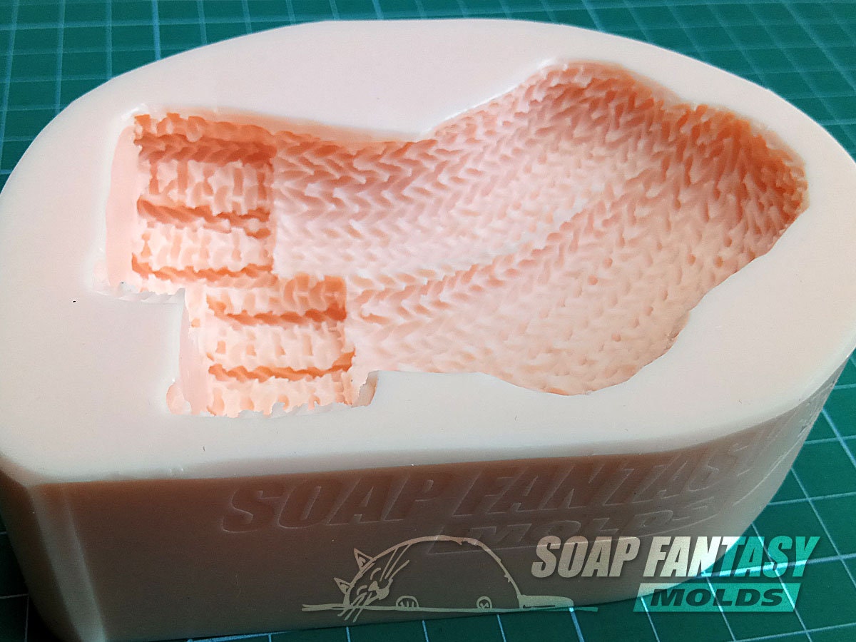 Knitted socks silicone mold for soap making