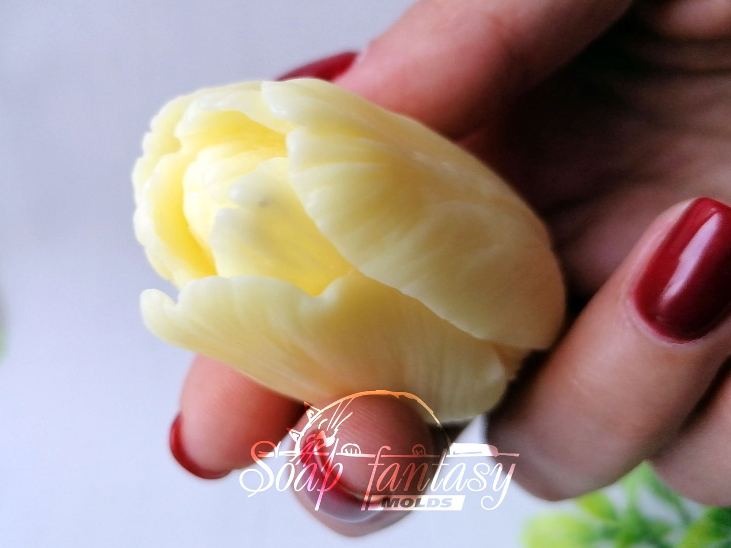 Tulip "Sweetheart" half opened silicone mold for soap making