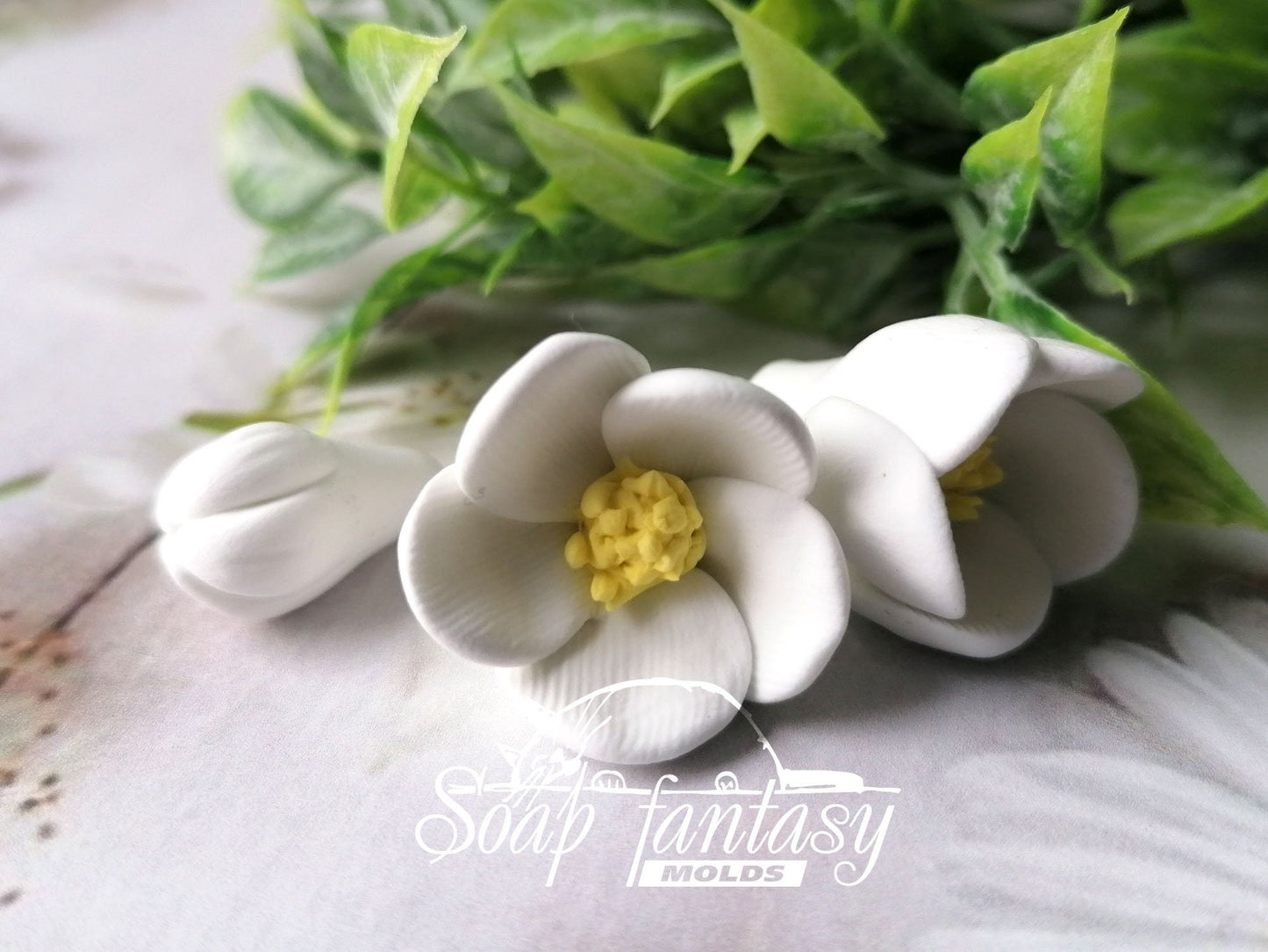 Strawberry flowers (bouquet insert) silicone mold for soap making