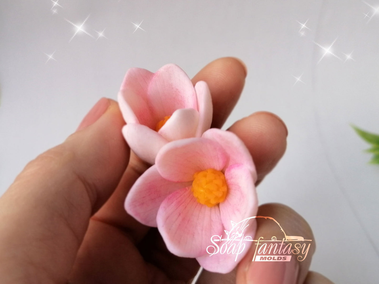 Magnolia flowers silicone mold for soap making