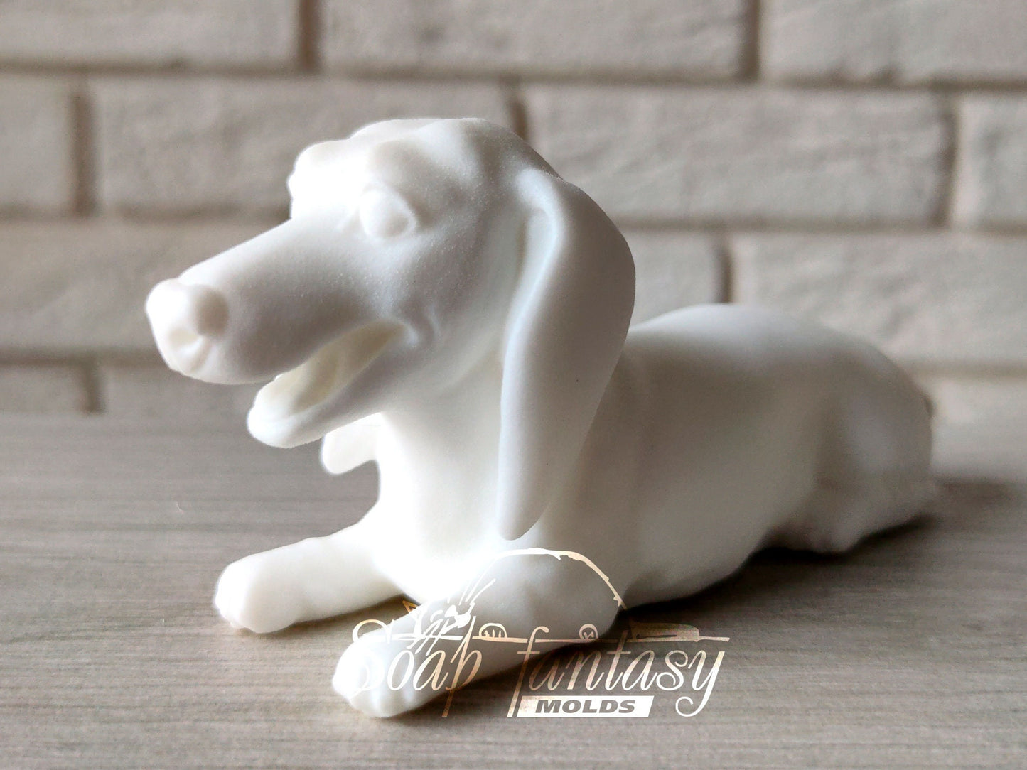 Laying dachshund silicone mold for soap making