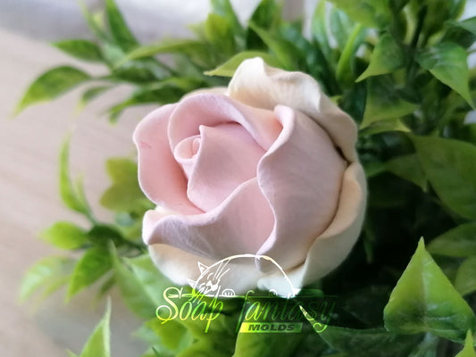 Half-blooming rose bud "Estelle" Silicone Soap Mold - for soap making, Craft & Hobby
