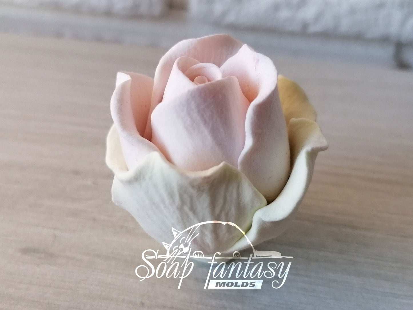 Half-blooming rose bud "Estelle" silicone mold for soap making