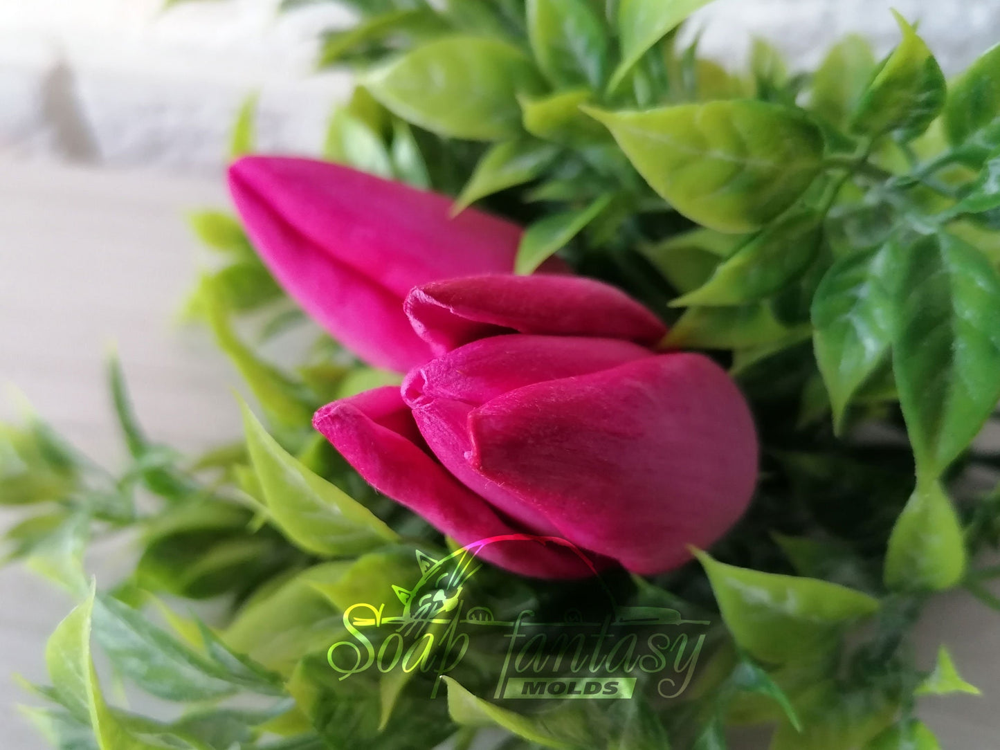 Tulip "Purple prince" buds silicone mold for soap making