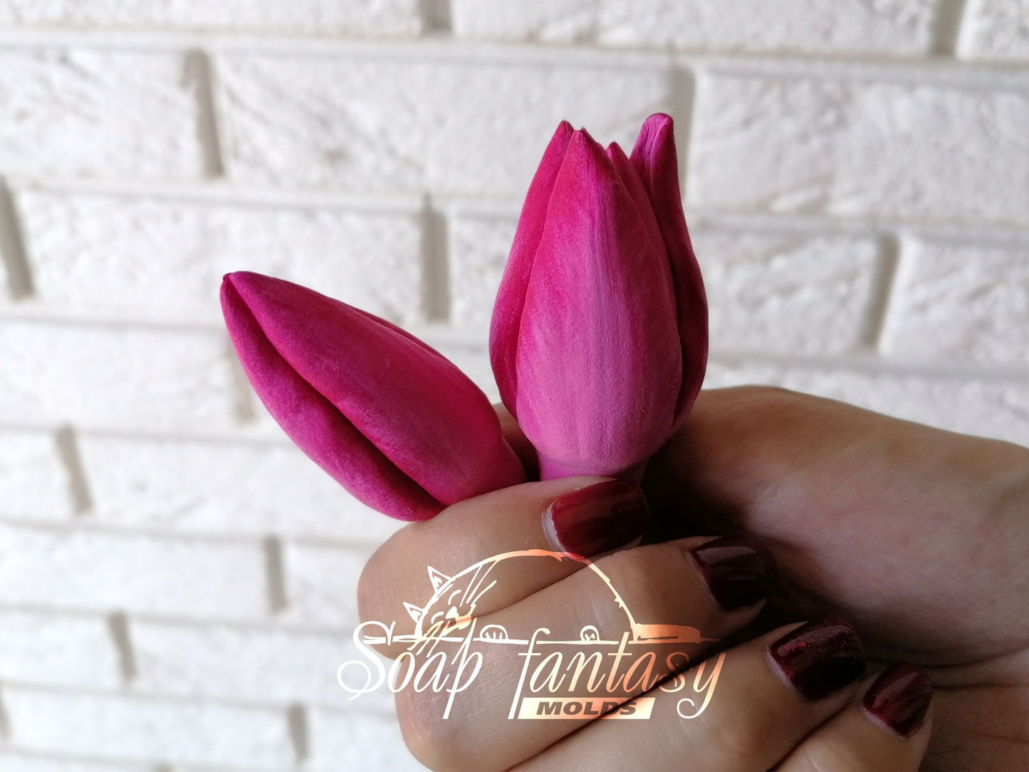 Tulip "Purple prince" buds silicone mold for soap making