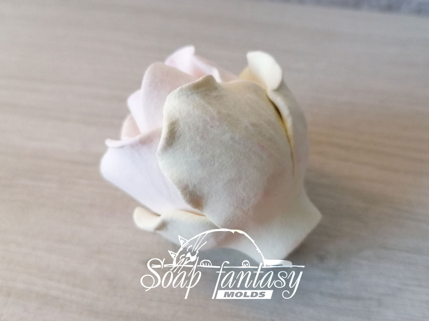 Half-blooming rose bud "Estelle" silicone mold for soap making