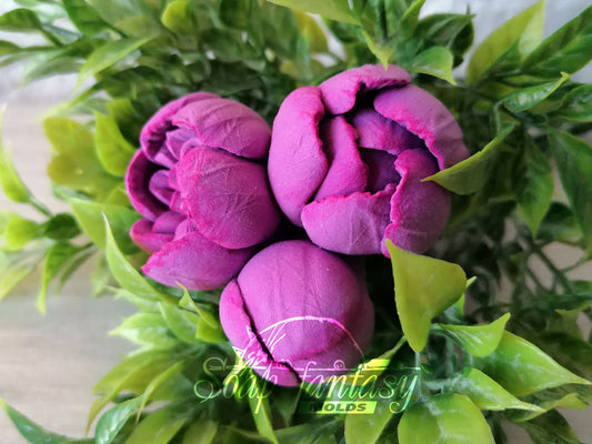 Luxurious peony triplet Silicone Soap Mold - for soap making, Craft & Hobby