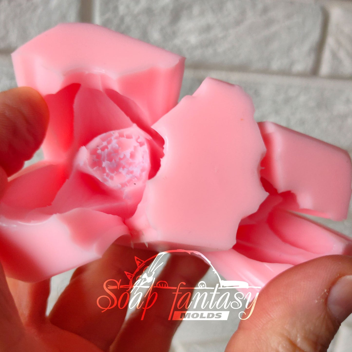 Blue роpрy anemone buds silicone mold (mould) for soap making and candle making