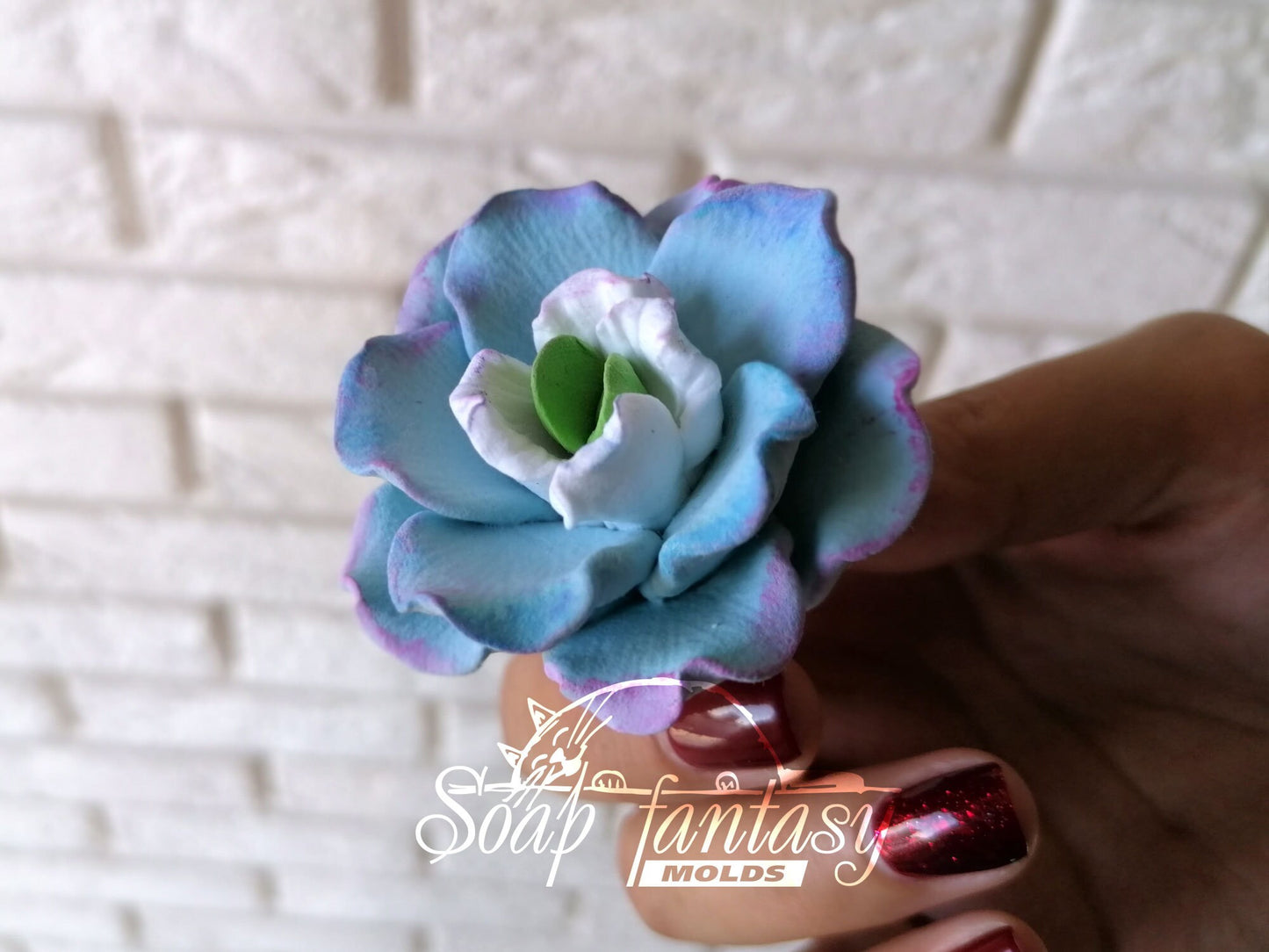 Delphinium grandiflorum silicone mold for soap making