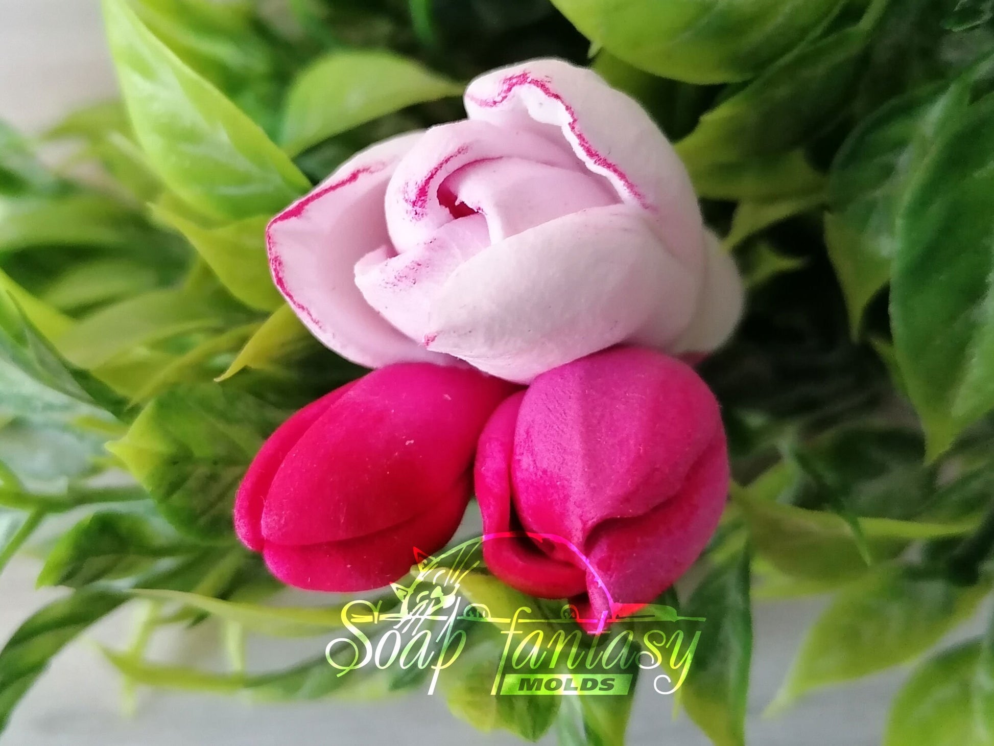 Apple flower buds silicone mold (mould) for soap making and candle making