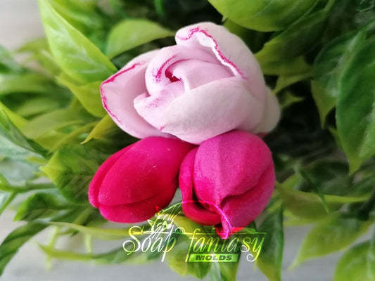 Apple flower buds silicone mold (mould) for soap making and candle making