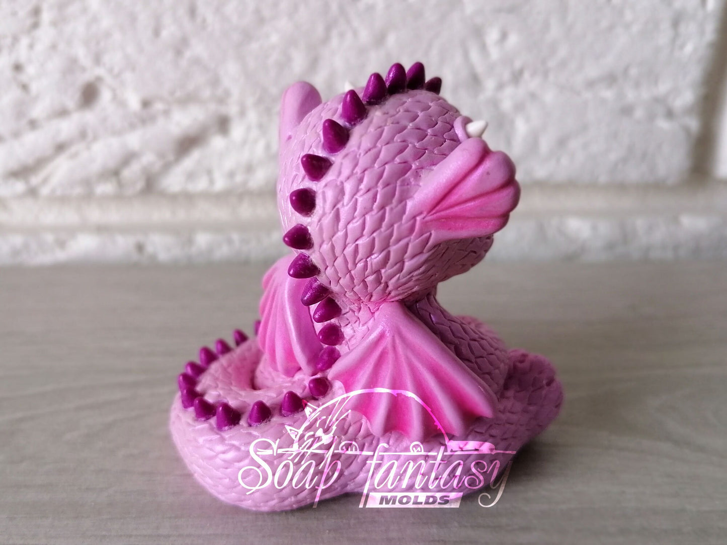 Cute Pink dragon silicone mold for soap making