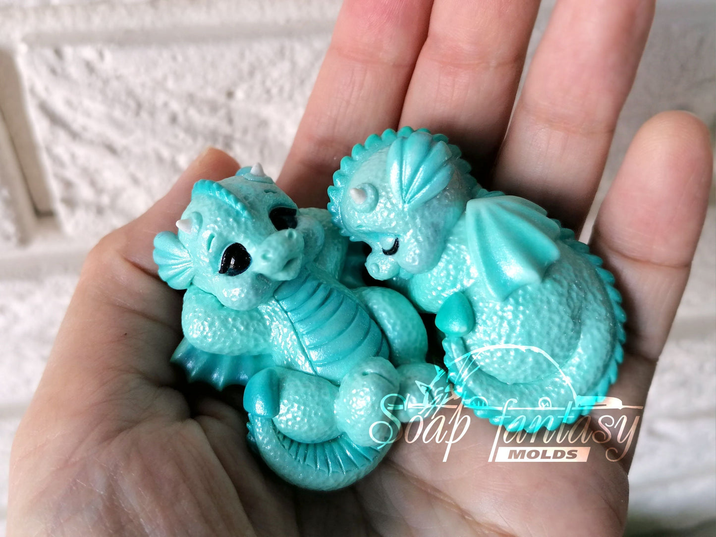 Little Azur dragons silicone mold for soap making