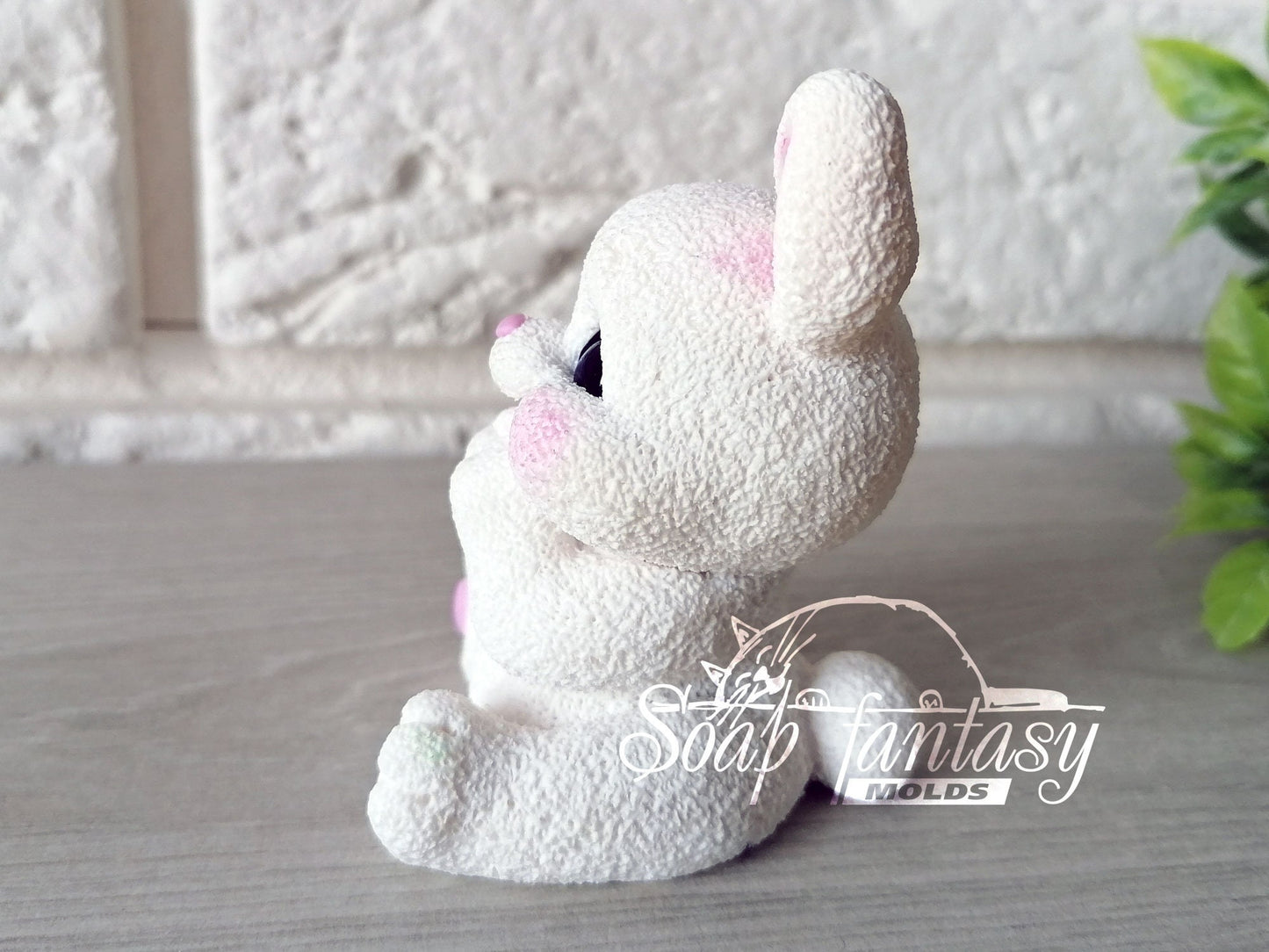 Cheerful bunny silicone mold for soap making