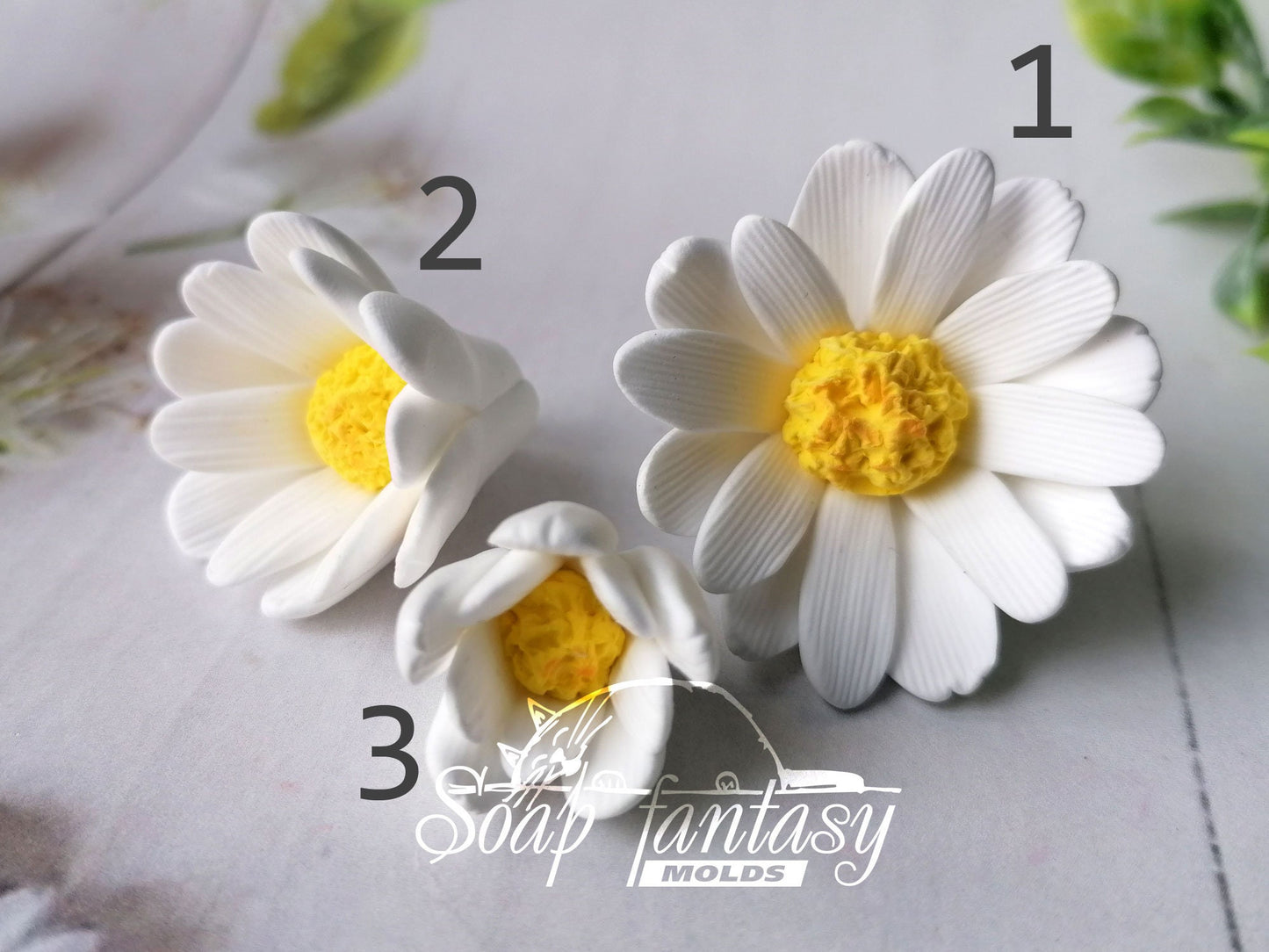 Little daisy flowers silicone mold for soap making