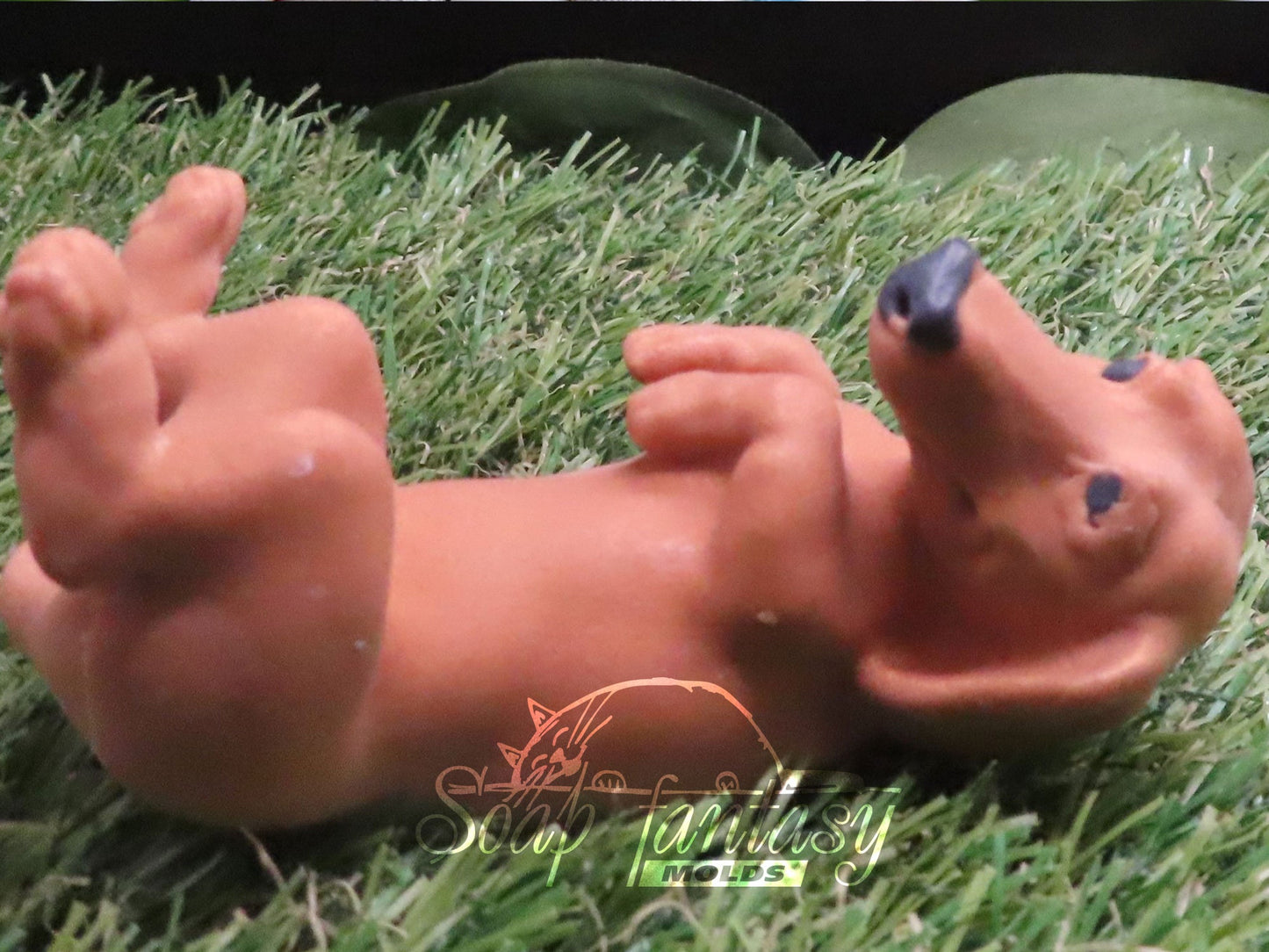 Belly rub dachshund / doxi silicone mold (mould) for soap making and candle making