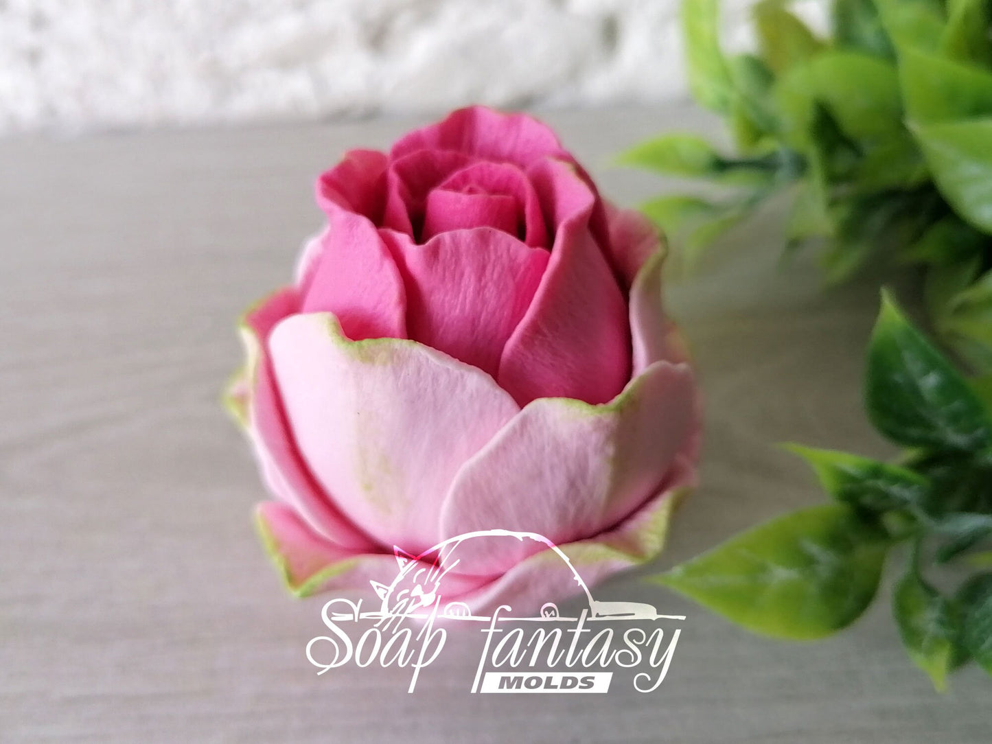 Half opened rose "Iguazu" silicone mold for soap making