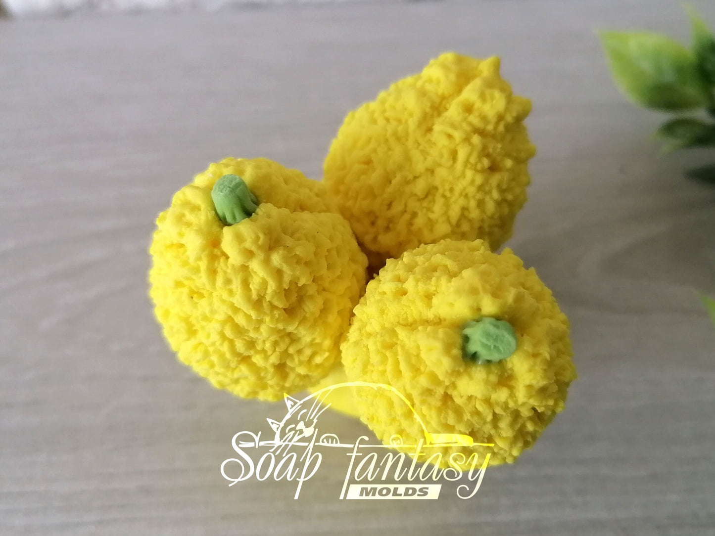 Triplet lemons silicone mold for soap making