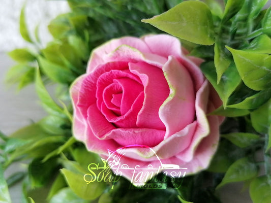 Rose "Iguazu" flower silicone mold for soap making and candle making.