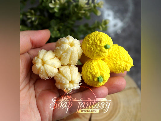 Triplet lemons Silicone Soap Mold - for soap making, Craft & Hobby