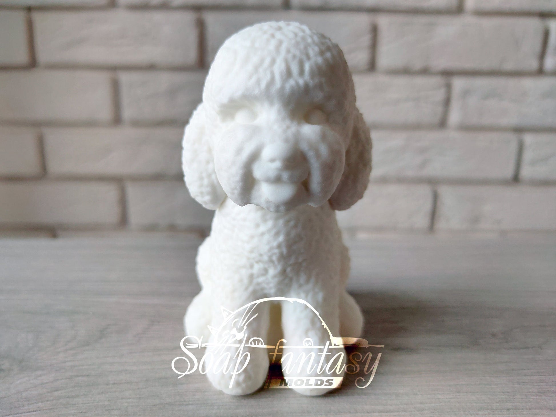 Big poodle silicone mold (mould) for soap making and candle making