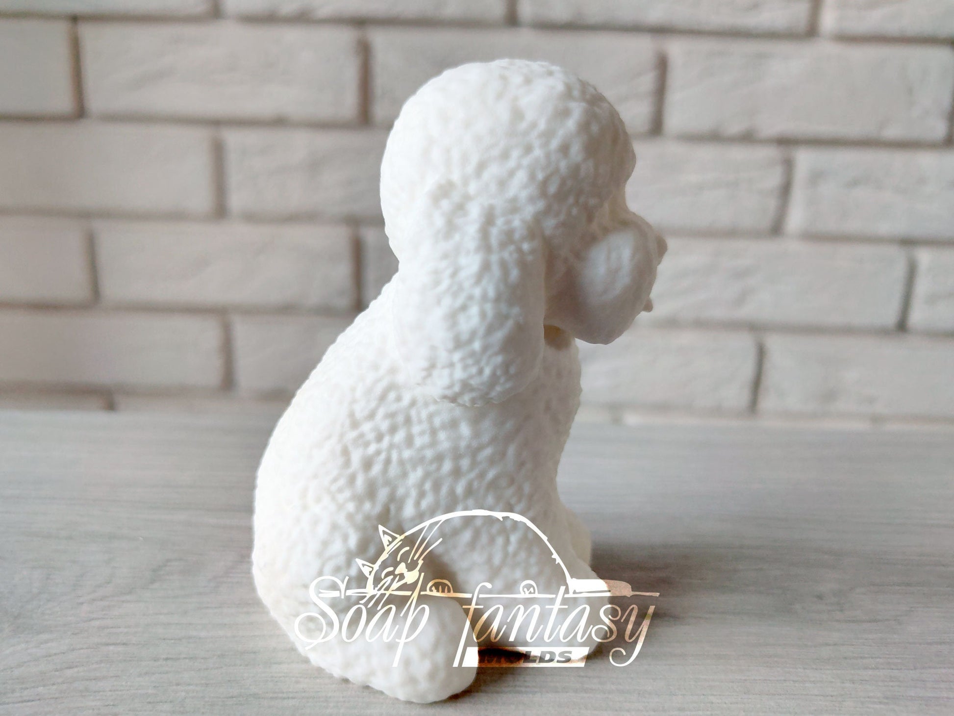 Big poodle silicone mold (mould) for soap making and candle making