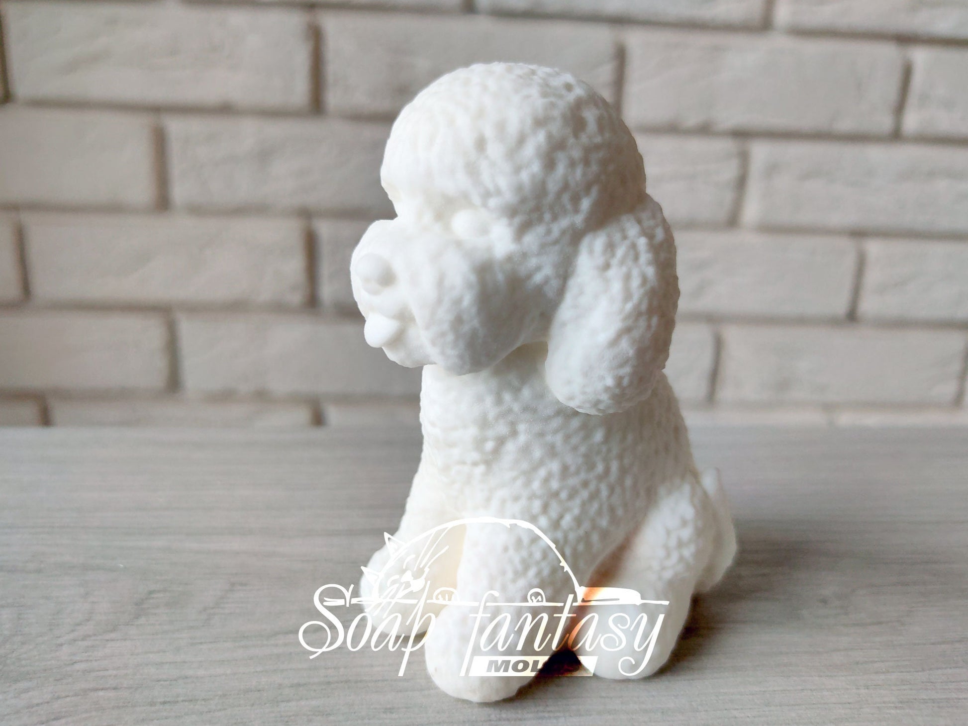 Big poodle silicone mold (mould) for soap making and candle making