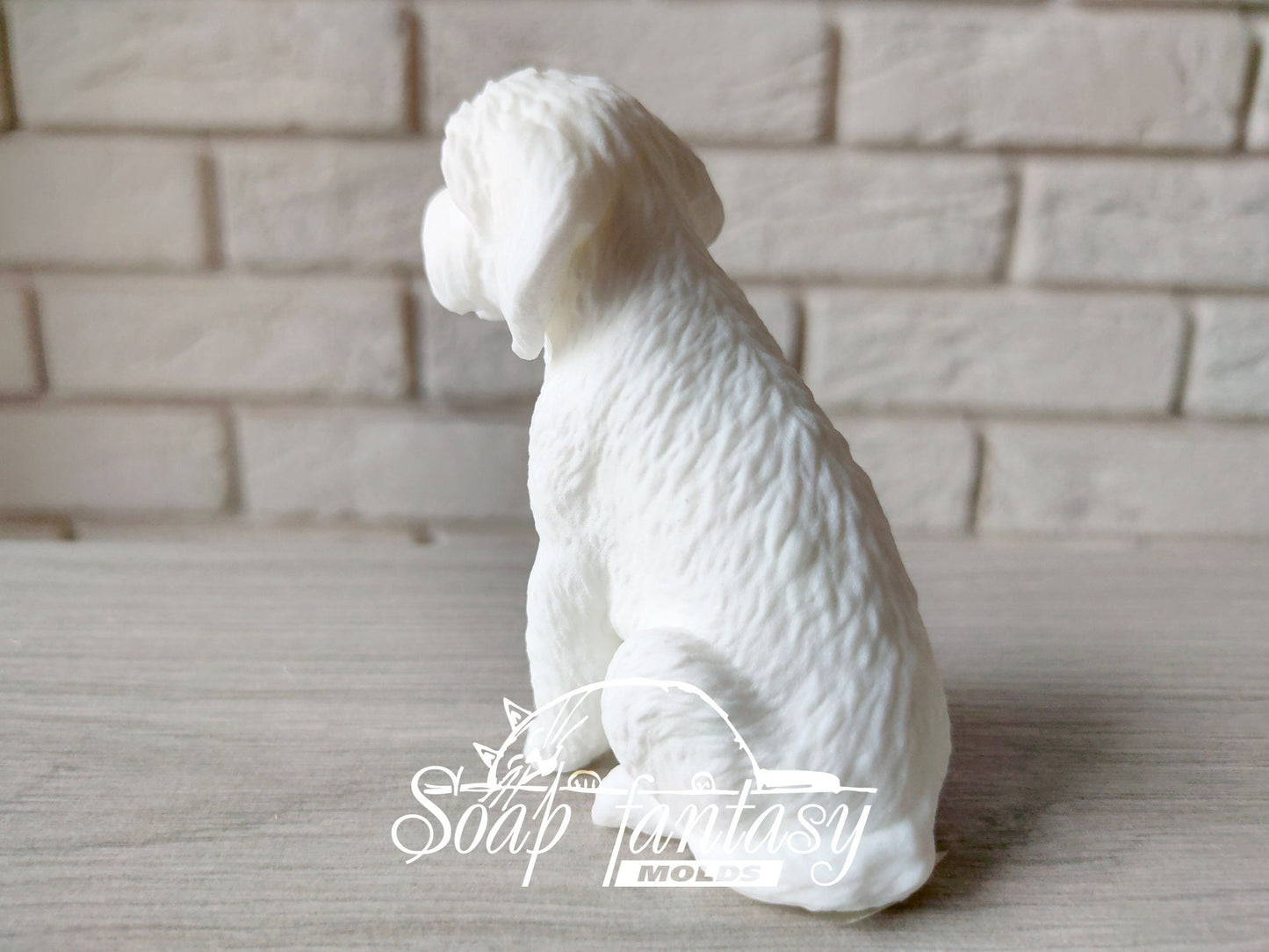 Shaggy dog silicone mold for soap making