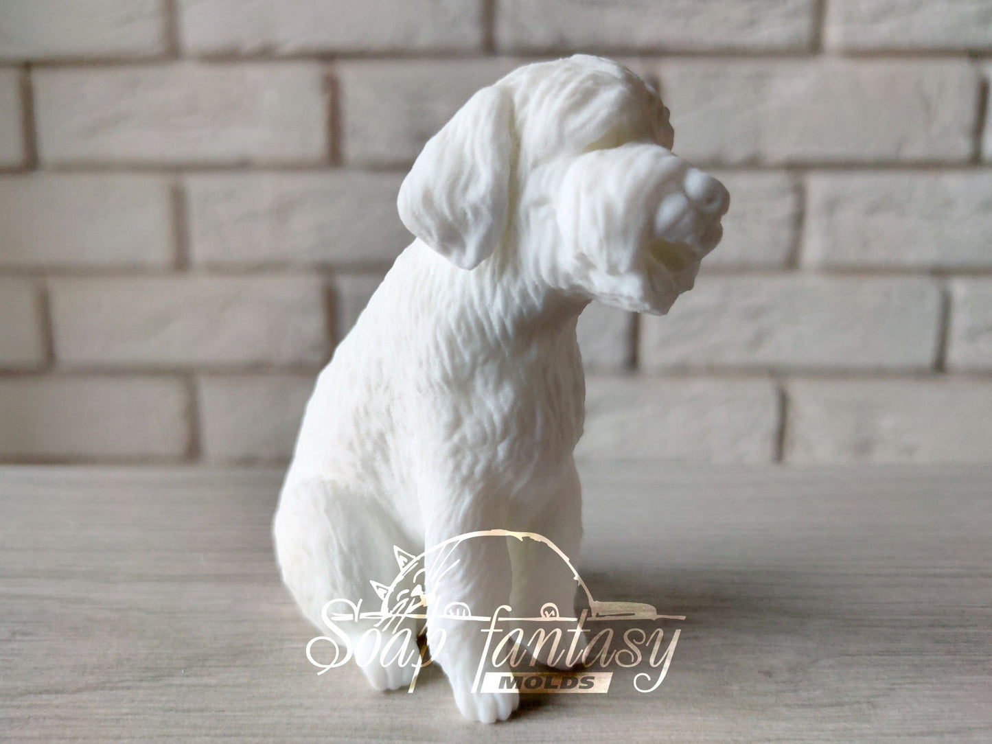 Shaggy dog silicone mold for soap making