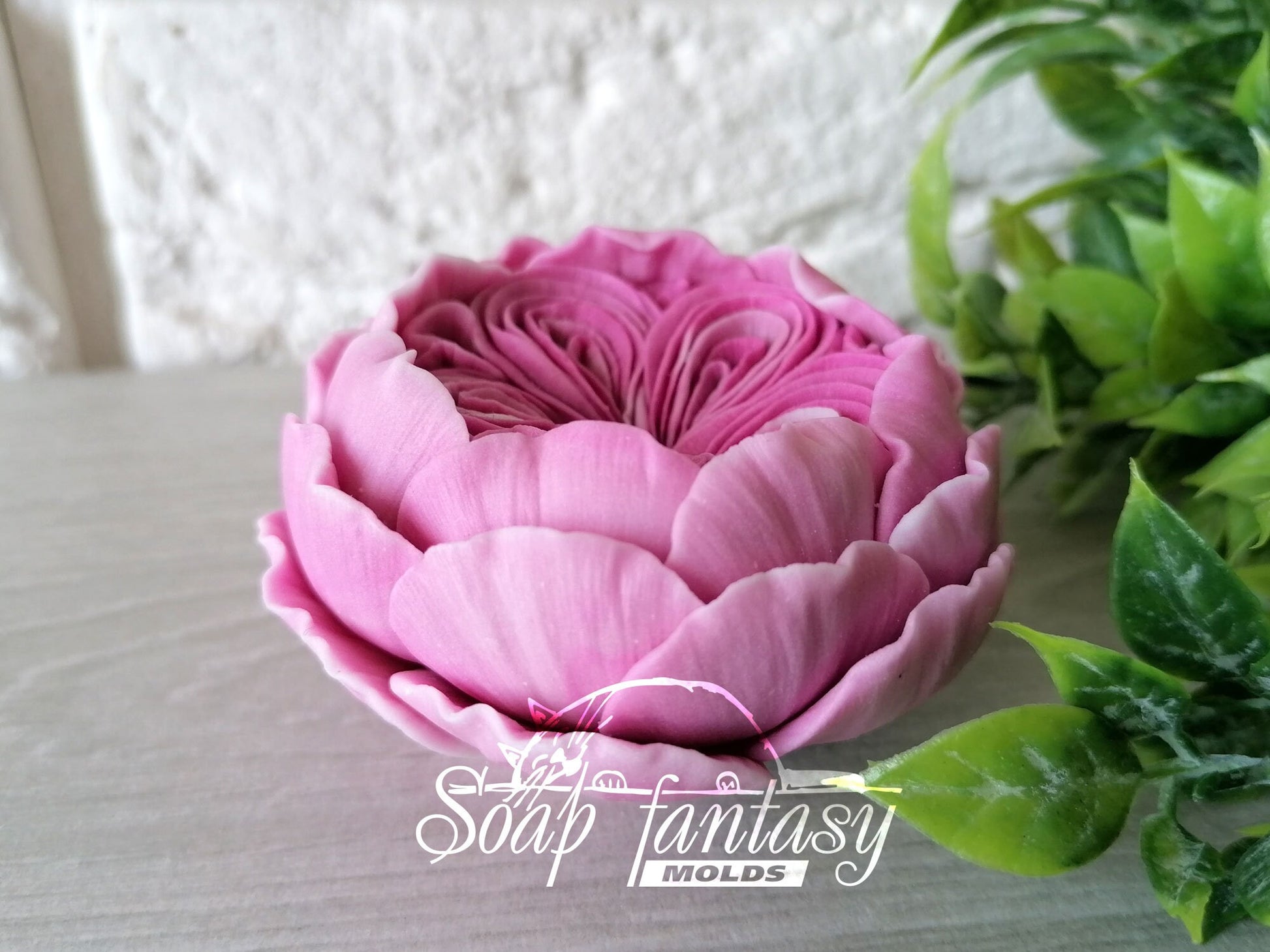 Austin English Rose flower silicone mold (mould) for soap making and candle making