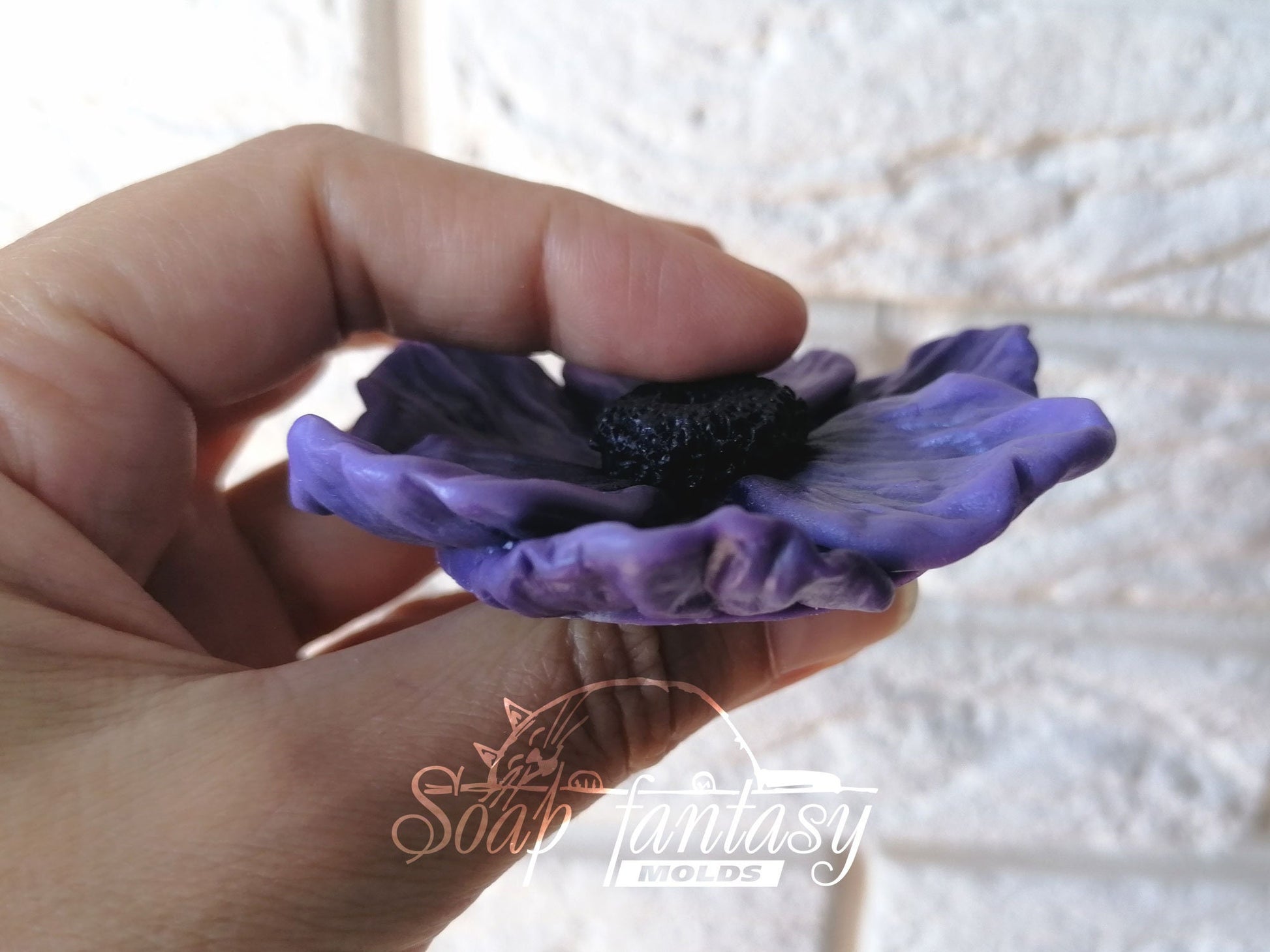 Anemone (very simple) silicone mold (mould) for soap making and candle making