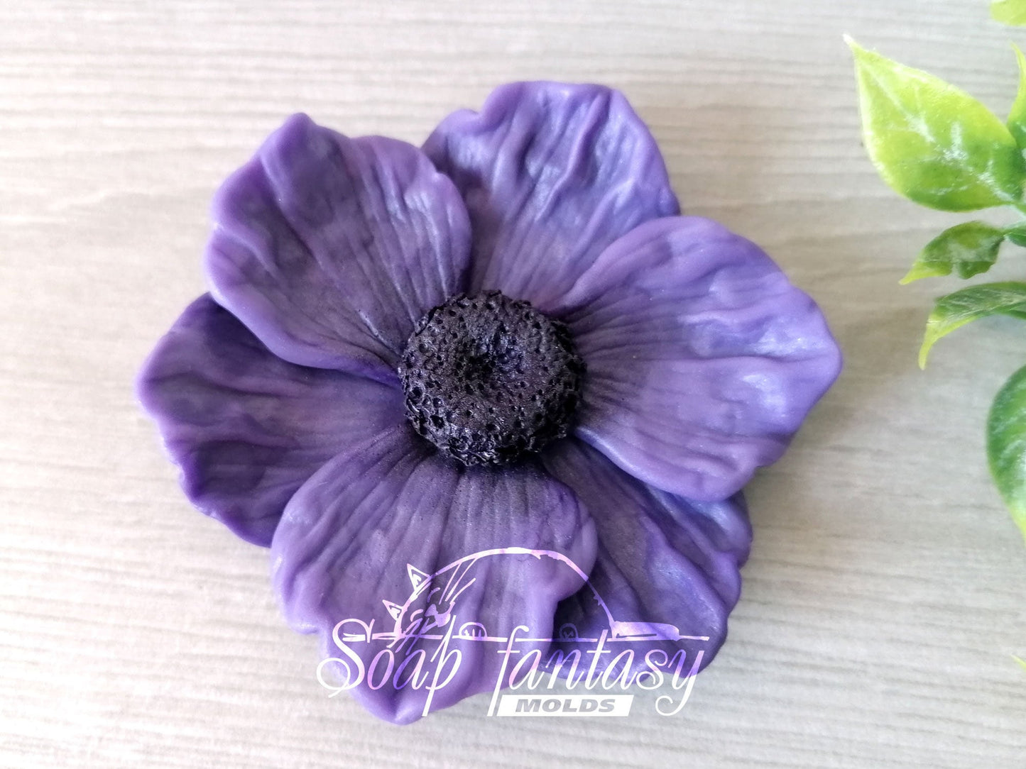 Anemone (very simple) silicone mold (mould) for soap making and candle making