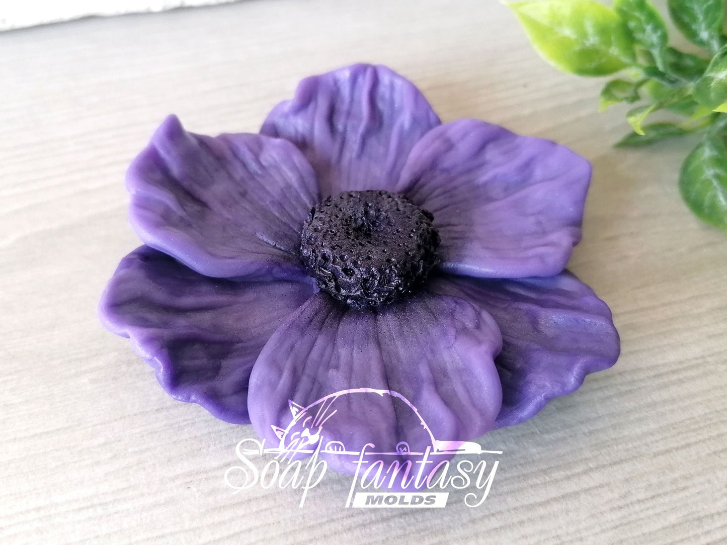 Anemone (very simple) silicone mold (mould) for soap making and candle making