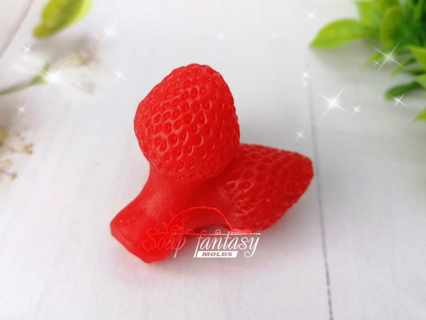 Triple strawberry bouquet inserts silicone mold for soap making