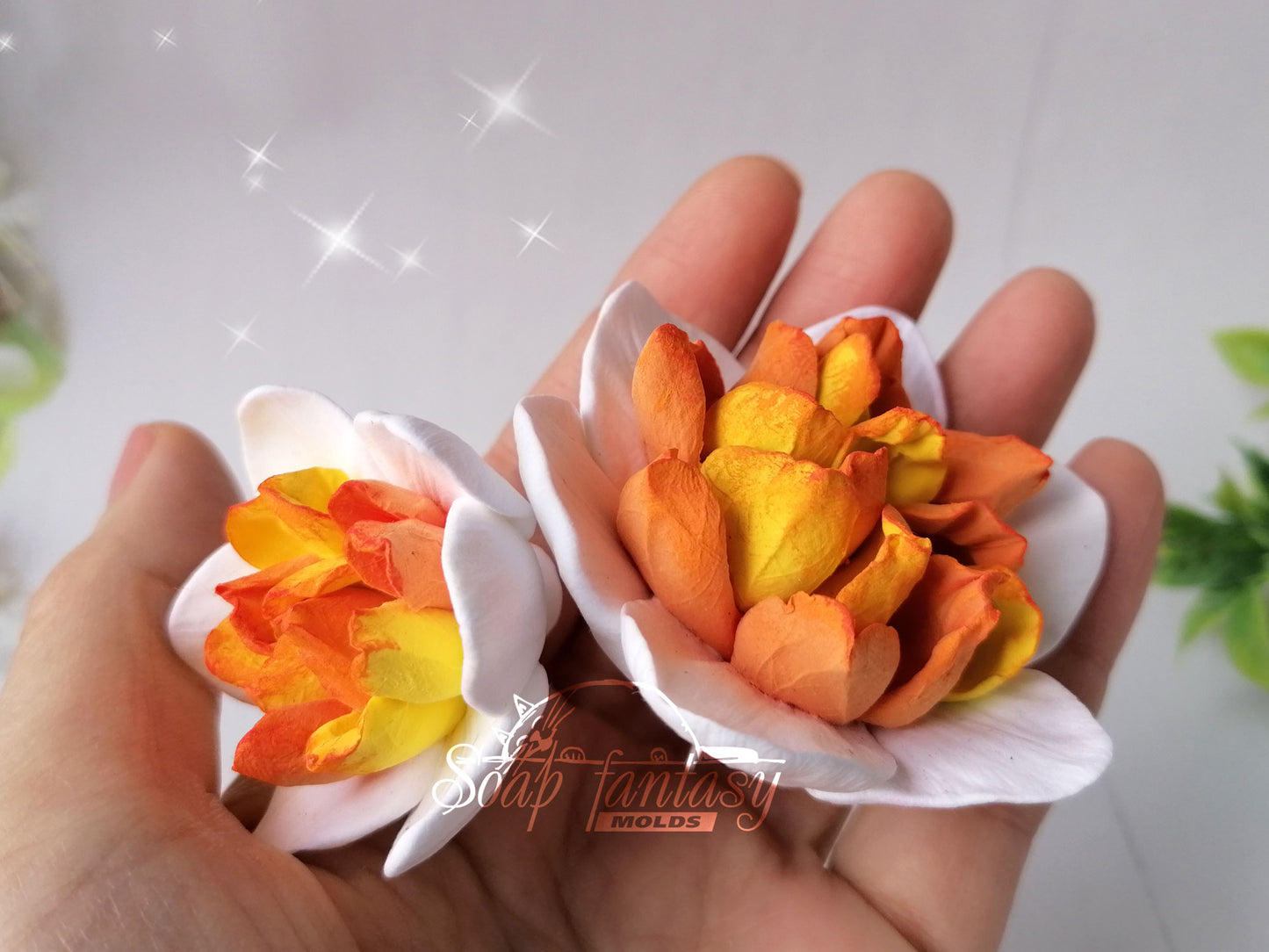 Terry narcissus / daffodil flower silicone mold for soap making