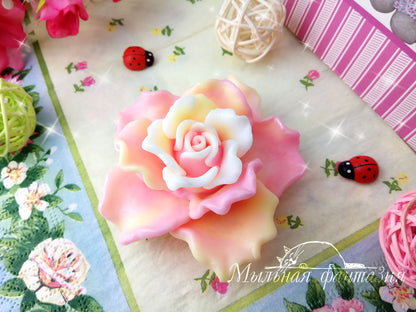 Rose "Fiesta" silicone mold for soap making