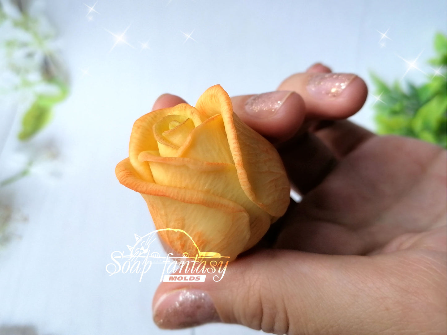 Small rosebud "Symphony" silicone mold for soap making