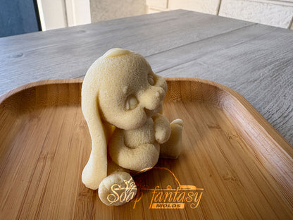 3D Easter Bunny Chocolate Mold, Rabbit Silicone Mold, Food Grade Mold for Chocolate & Fondant