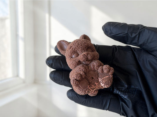 Easter Bunny Chocolate Mold – Rabbit Silicone Mold for Chocolate Figurines, Fondant, Sugar Paste – Bunny on the back