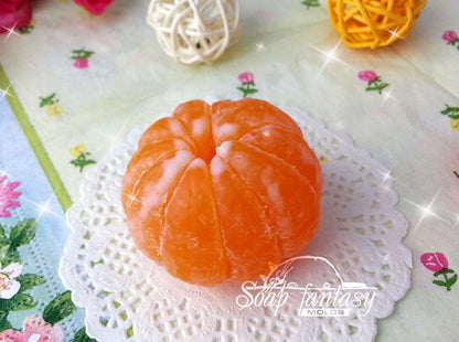 Peeled tangerine (medium size) silicone mold for soap making
