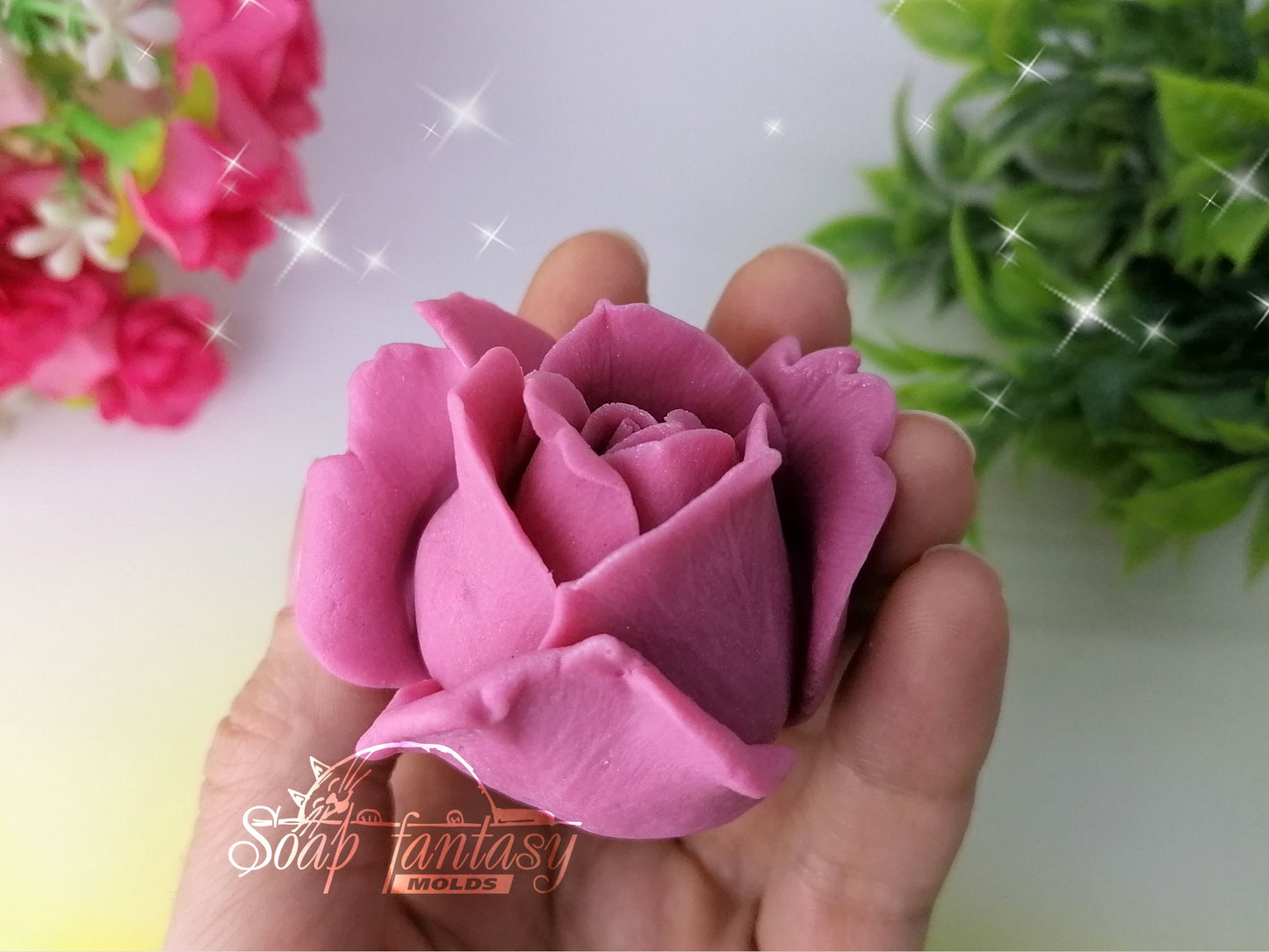 Rosebud "Elizabeth" silicone mold for soap making