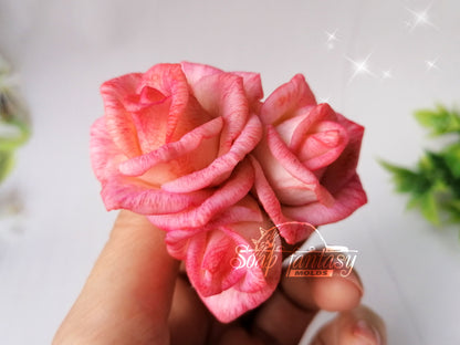 Rose triplet silicone mold for soap making
