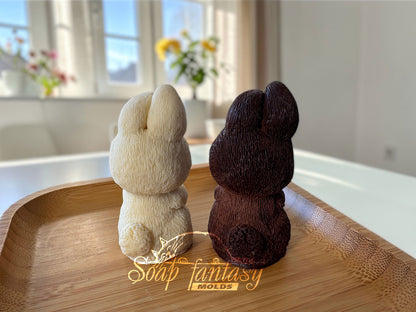 3D Easter Bunny Chocolate Mold, Rabbit Silicone Mold, Food Grade Mold for Chocolate & Fondant