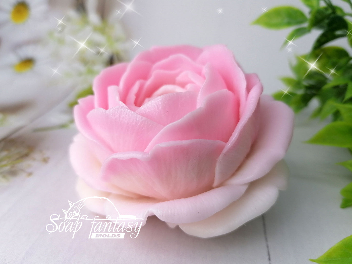 Tea Rose silicone mold for soap making