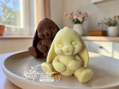 3D Easter Bunny Chocolate Mold, Rabbit Silicone Mold, Food Grade Mold for Chocolate & Fondant