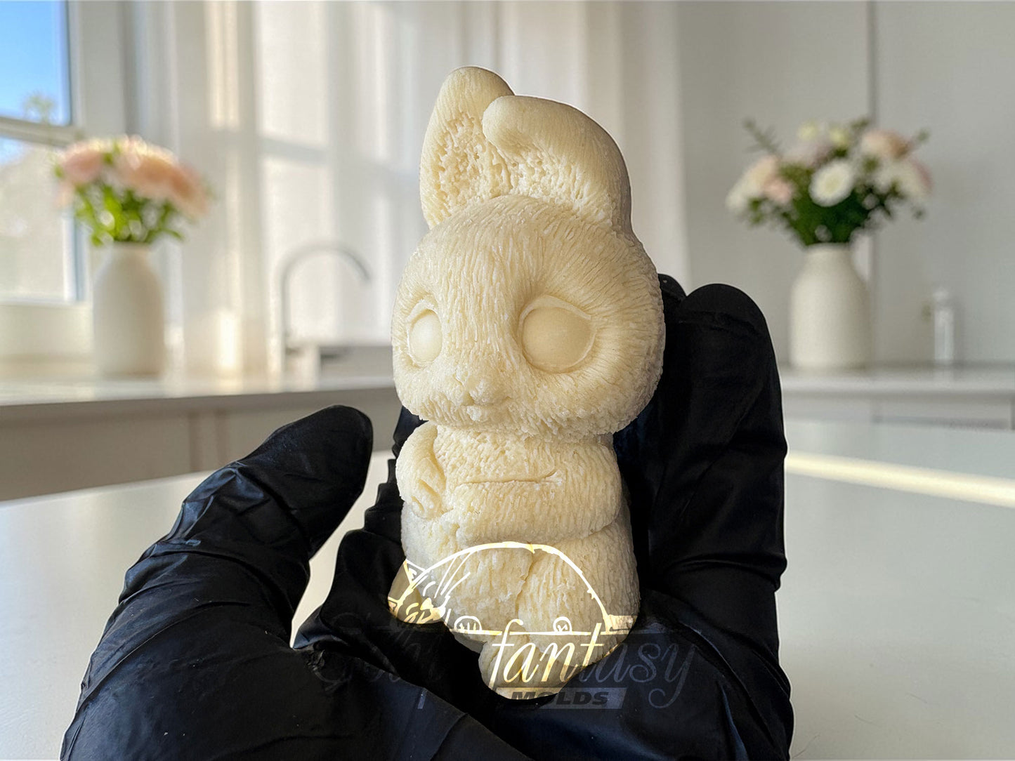 3D Easter Bunny Chocolate Mold, Rabbit Silicone Mold, Food Grade Mold for Chocolate & Fondant