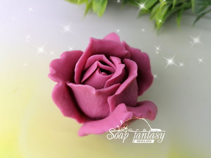 Rosebud "Elizabeth" silicone mold for soap making