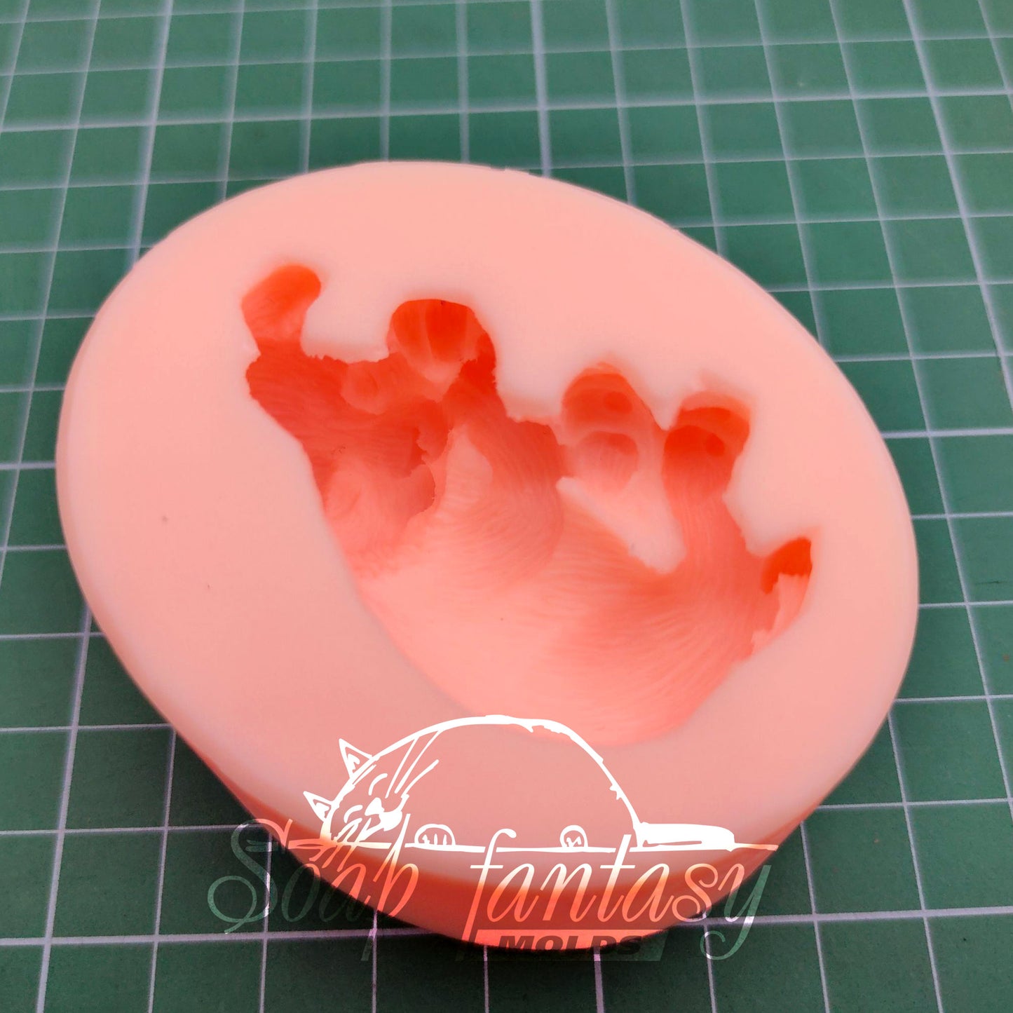 So cute sleeping tiger baby cub silicone mold for soap making