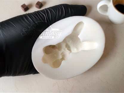 Easter Bunny Chocolate Mold – Rabbit Silicone Mold for Chocolate Figurines, Fondant, Sugar Paste – Bunny on the back