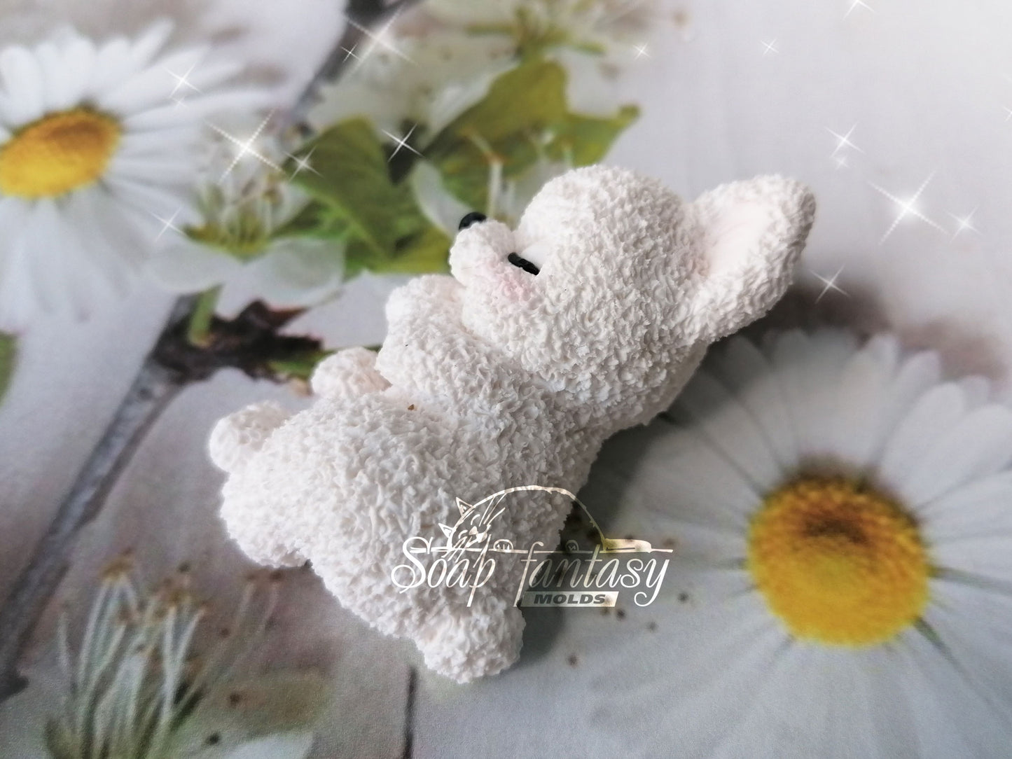 Sleeping bunny "Zephyr" silicone mold for soap making